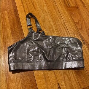 Heroine Sport Metallic Silver Top